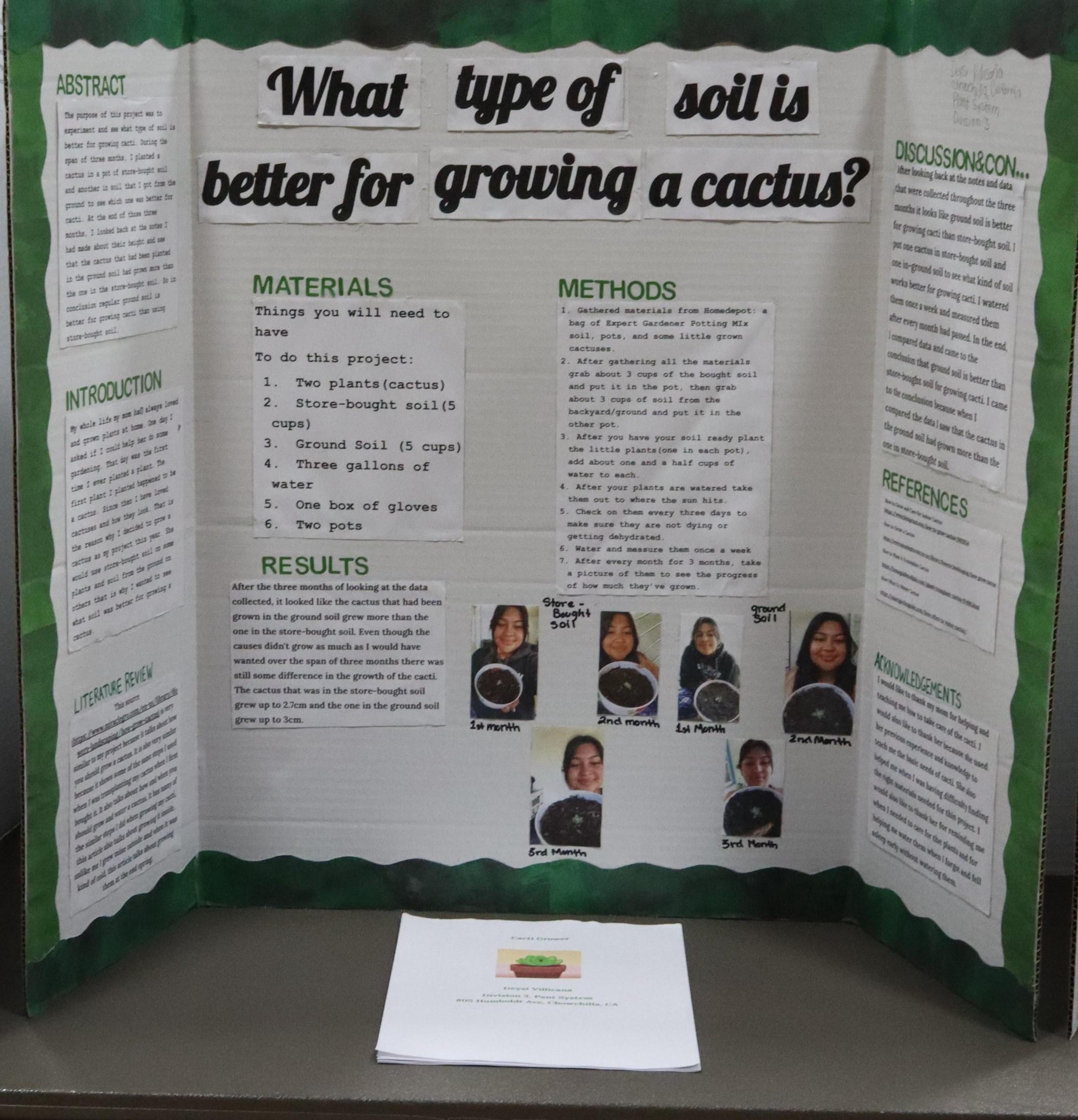 A Supervised Agricultural Experience trifold display