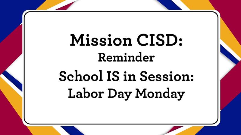 Labor Day - We do have school!