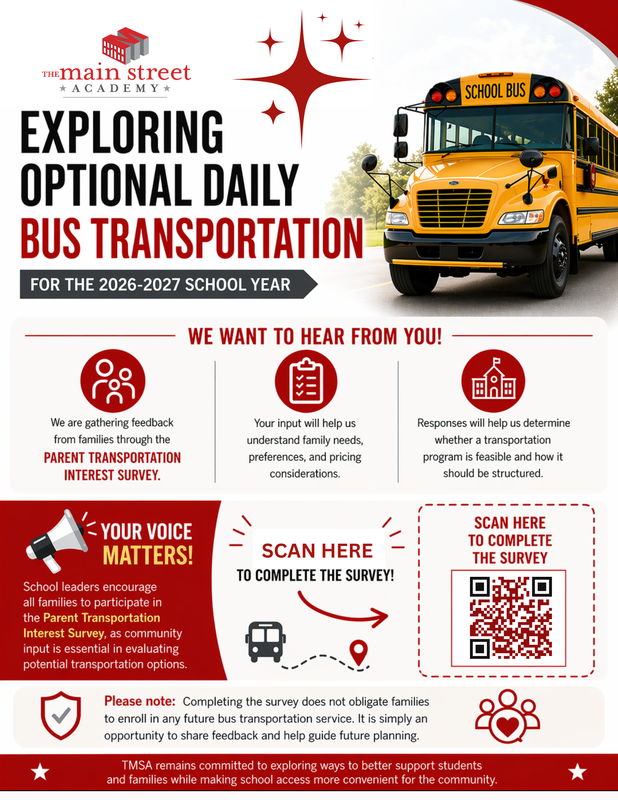 TMSA Exploring Optional Daily Bus Transportation for 2026-2027 School Year Featured Photo