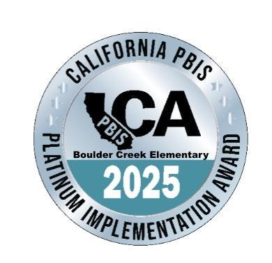 CA PBIS 2025 Plantinum Implementation Award