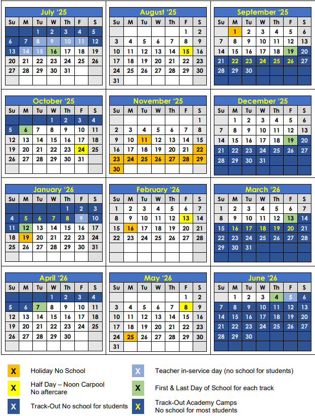 2025.2026 Academic Calendar