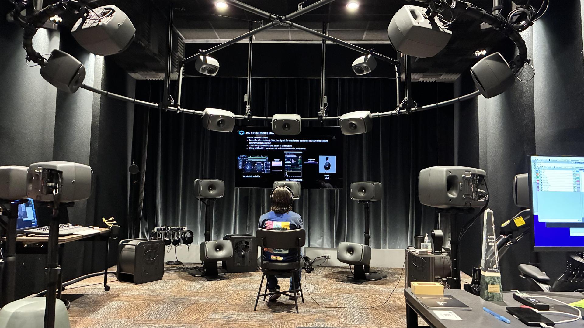 Audio Production students at Sony Pictures Sound Lot in Culver City