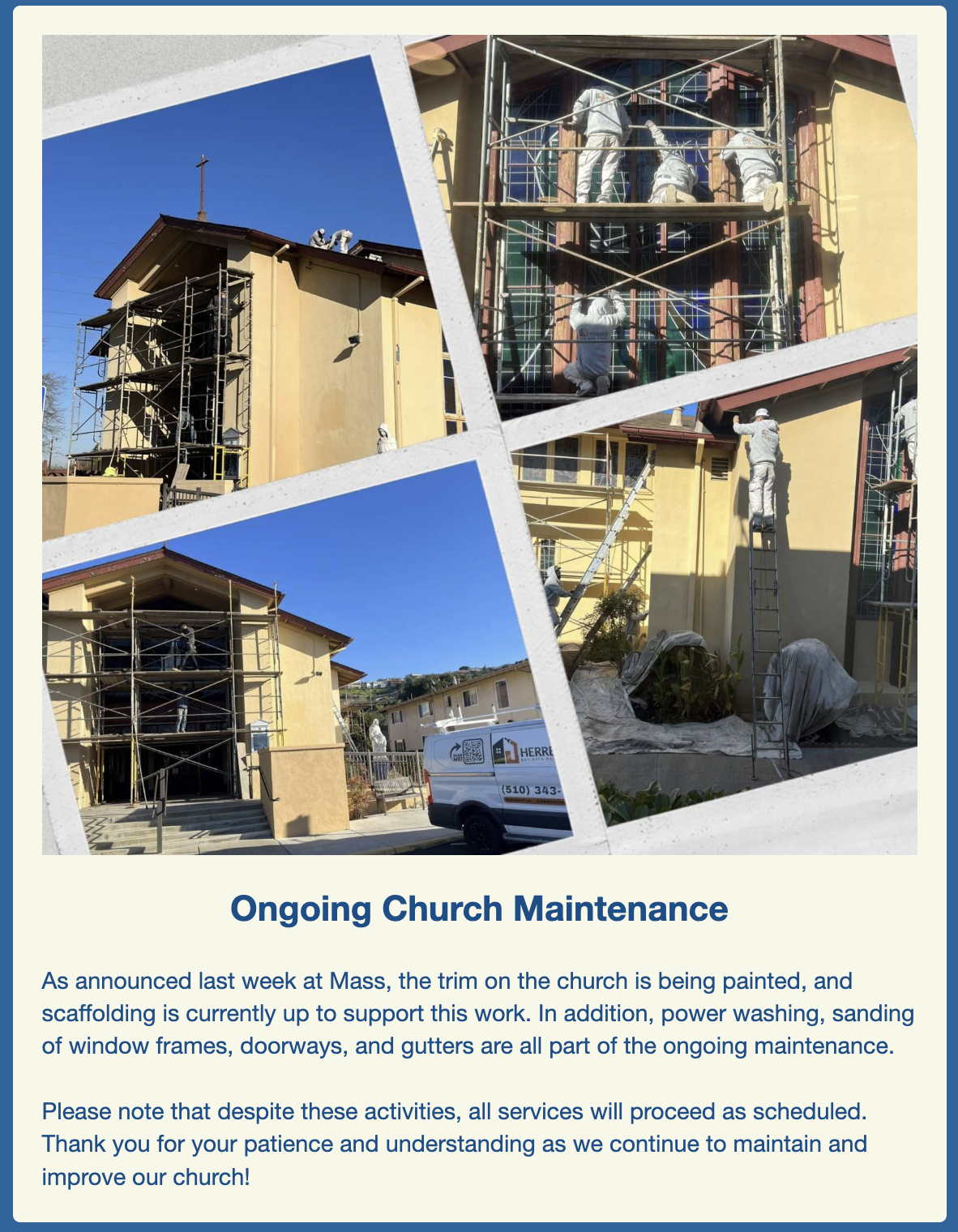 Church maintenance