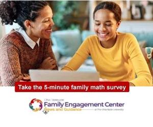 take the 5 minute family math survey from Ohio Family Engagement Center