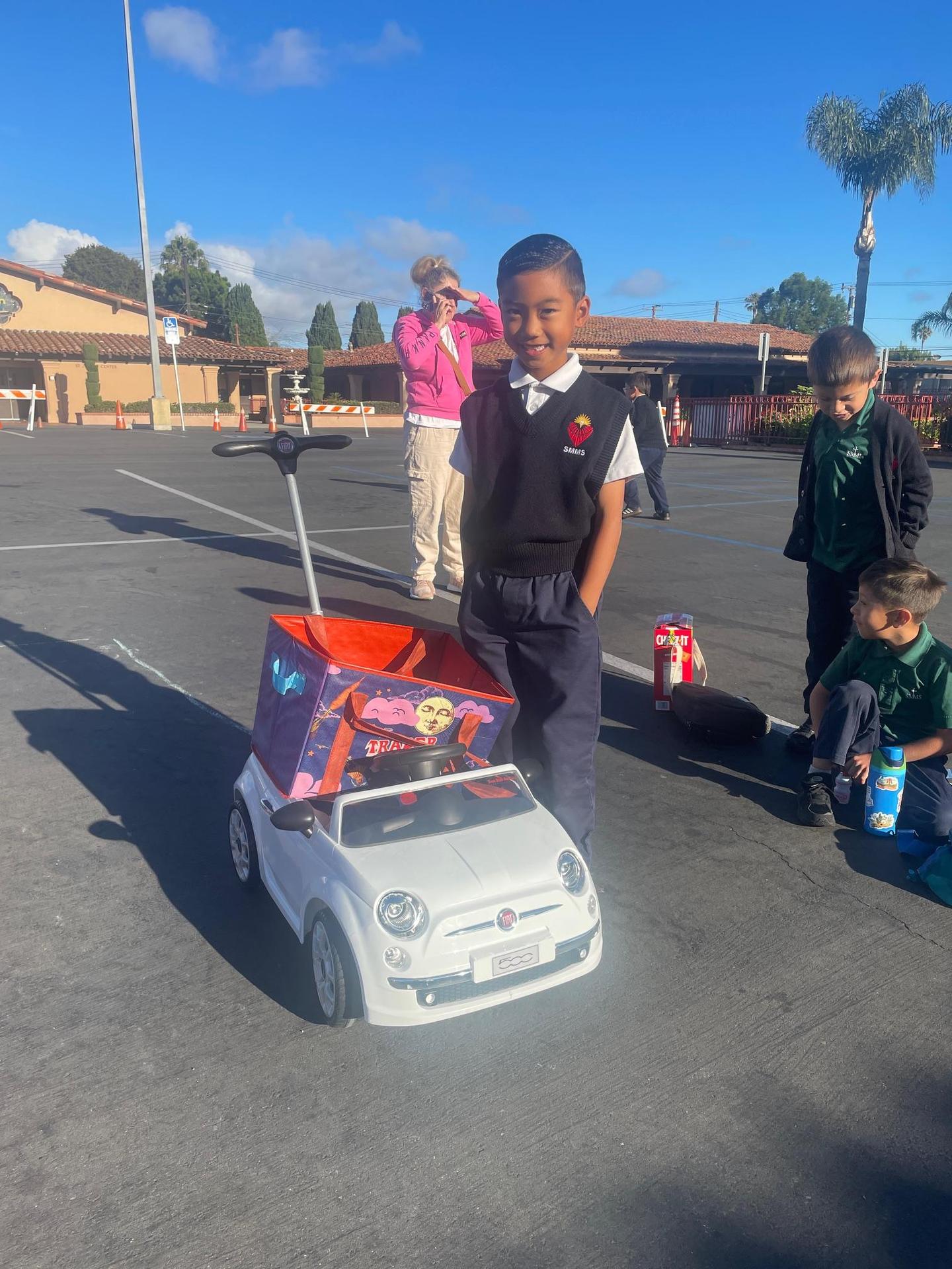 boy with car