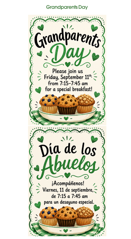 Grandparents day Breakfast / Desayuno con los abuelos Featured Photo