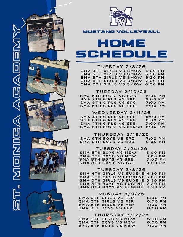 Volleyball Schedule - Home
