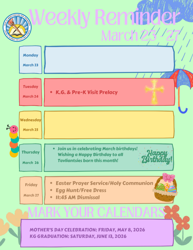 Weekly Reminder Featured Photo