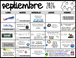 Calendario de septiembre