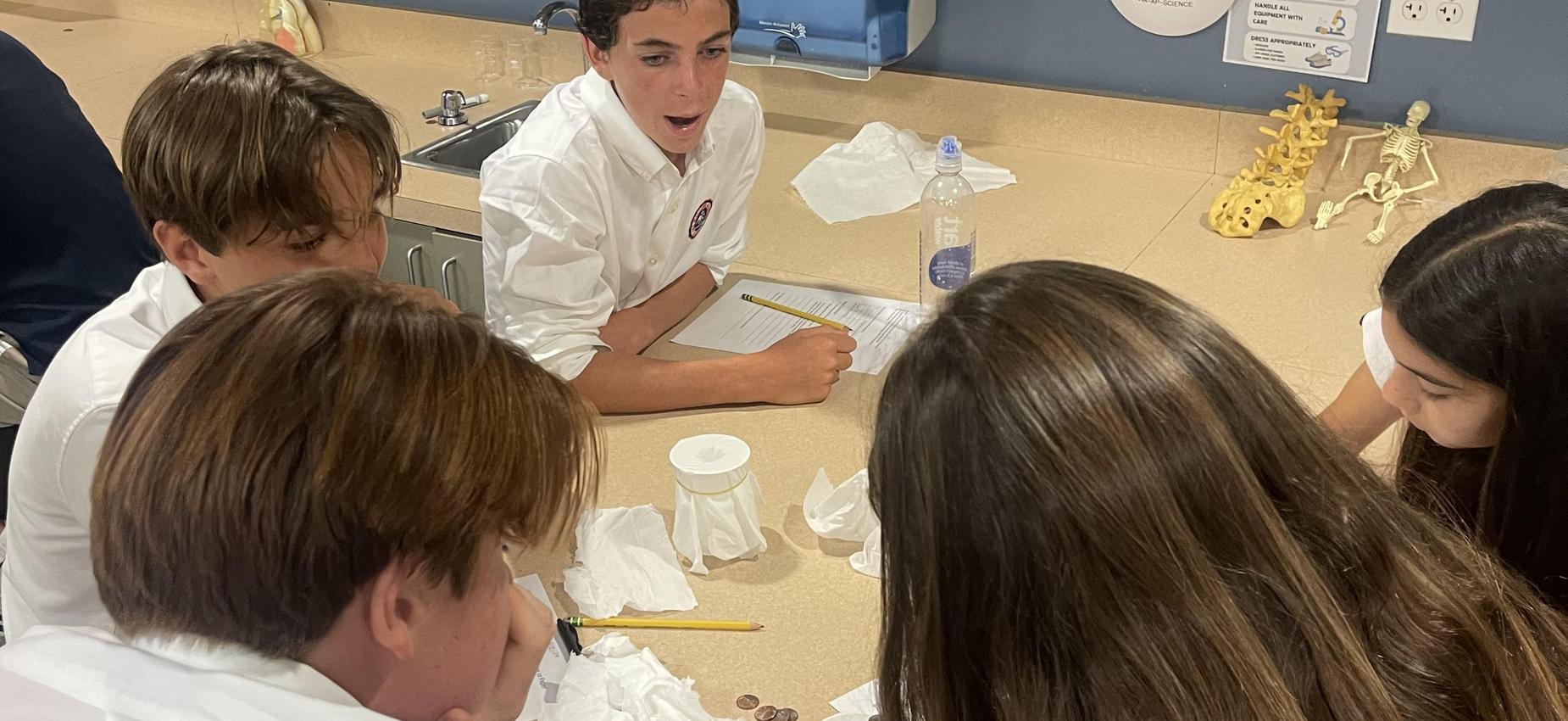 8th grade conducting experiment in science
