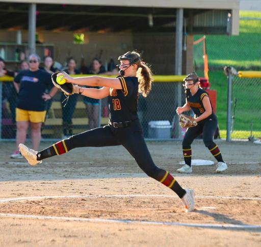 Softball Pitcher Throwing Ball