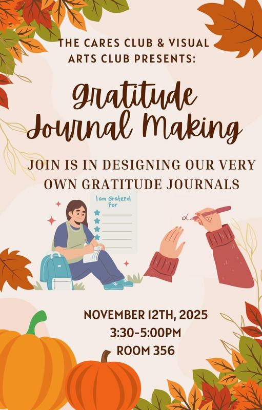 Flyer for Gratitude Journal Making. All information in adjoining post.