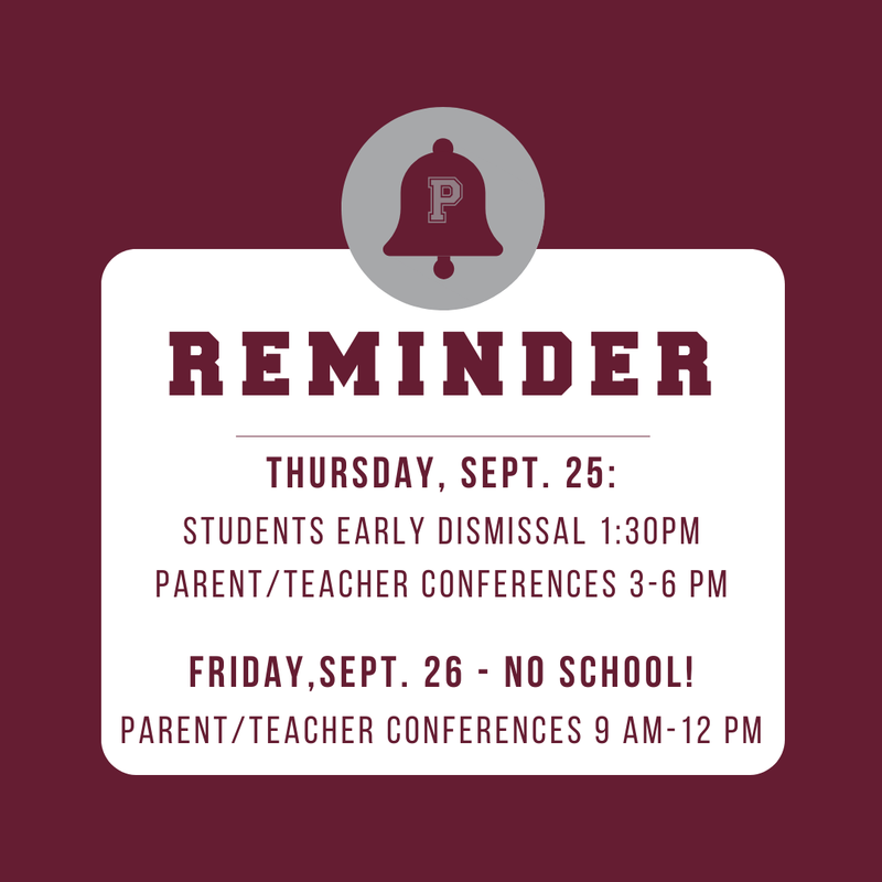 Reminder P-T Conferences
