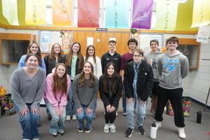 Thornapple Kellogg High School members of TATU pose for a photo..