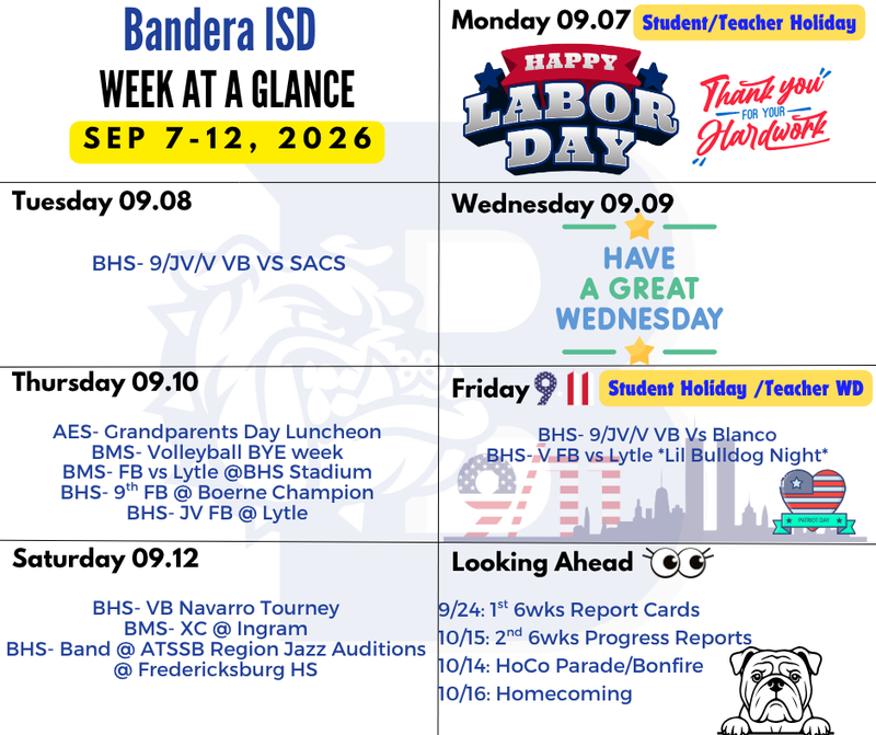 week at a glance white background