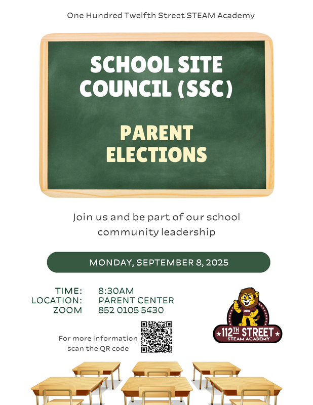 Classroom Green Board SSC Parent Election Flyer