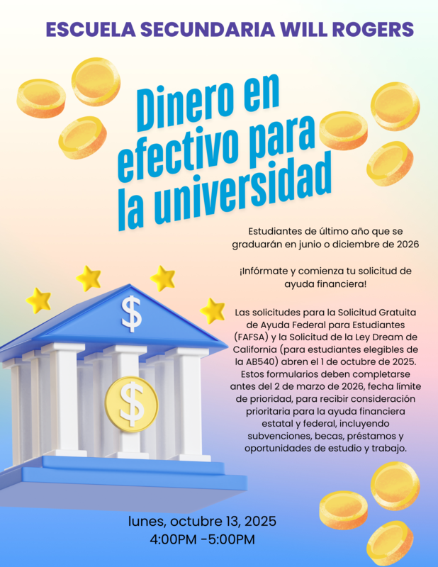 Cash For College Flyer Spanish