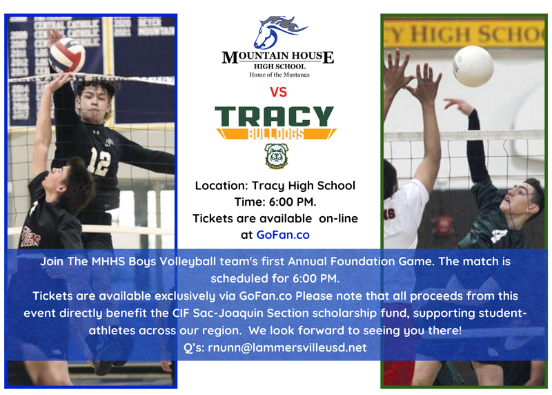 MHHS vs Tracy High School Bulldogs for the Annual Foundation Game
