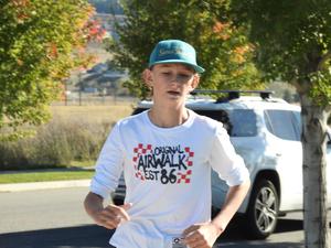 Student running in fundraiser