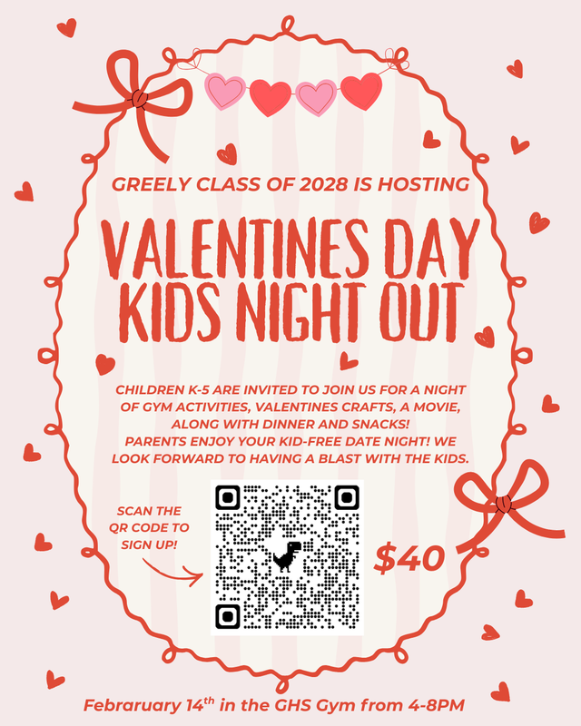 valentines day kids night out flyer