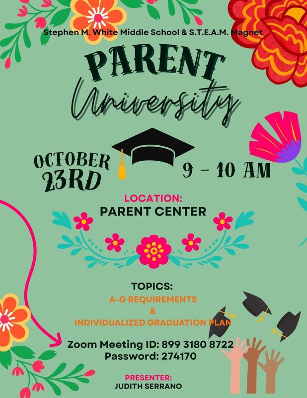 Floral design framing academic caps being tossed in the air