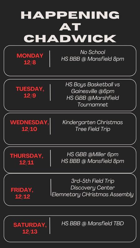 12/8-12/13 at Chadwick