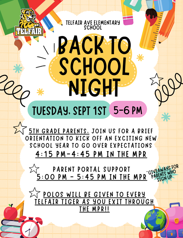 back to school night flyer
