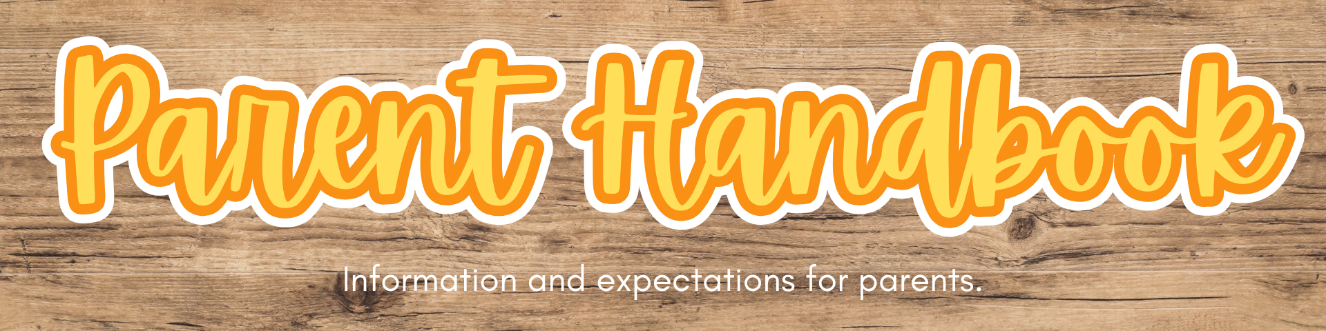 Parent Handbook Banner