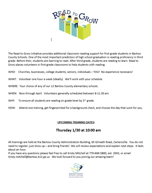 read to grow training