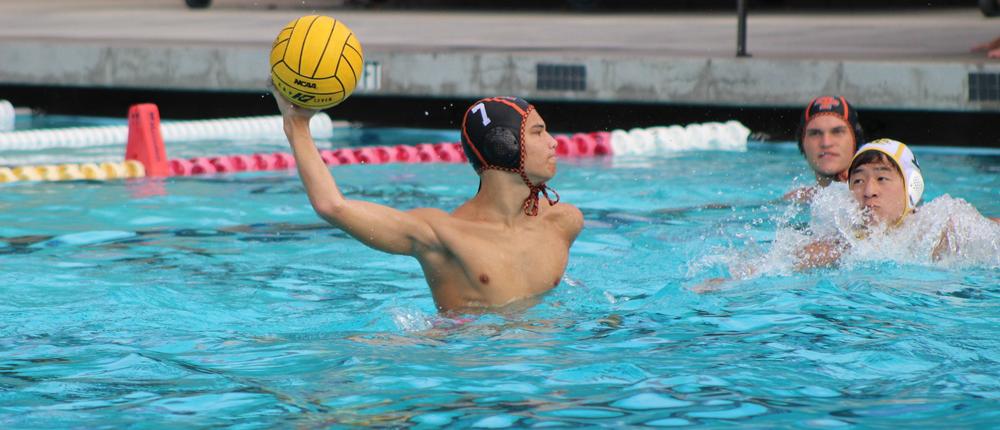 waterpolo boy in pool