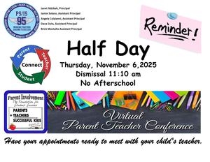 Fall PTC-Half Day for Students