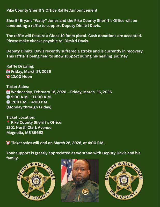 Pike County Sheriff’s Office Raffle News