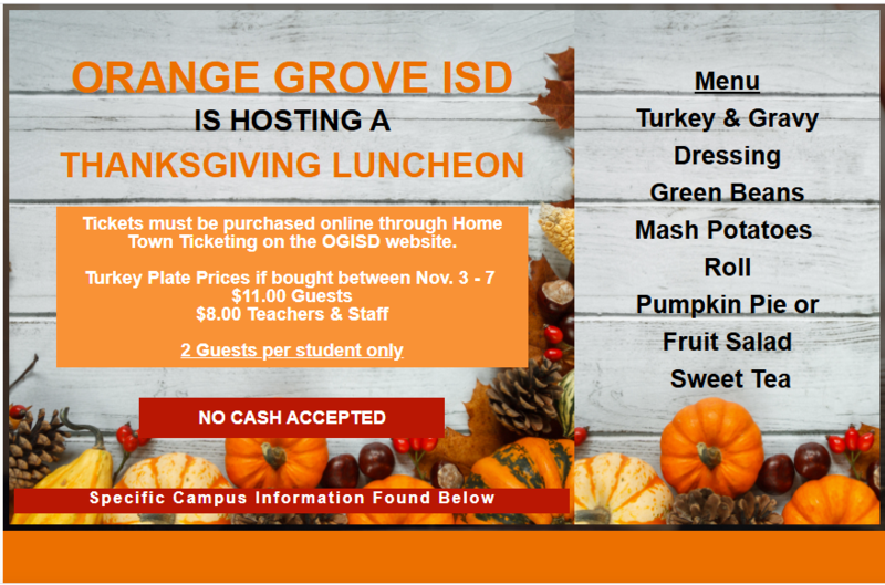 You are Invited to our Campus Thanksgiving Luncheons!
