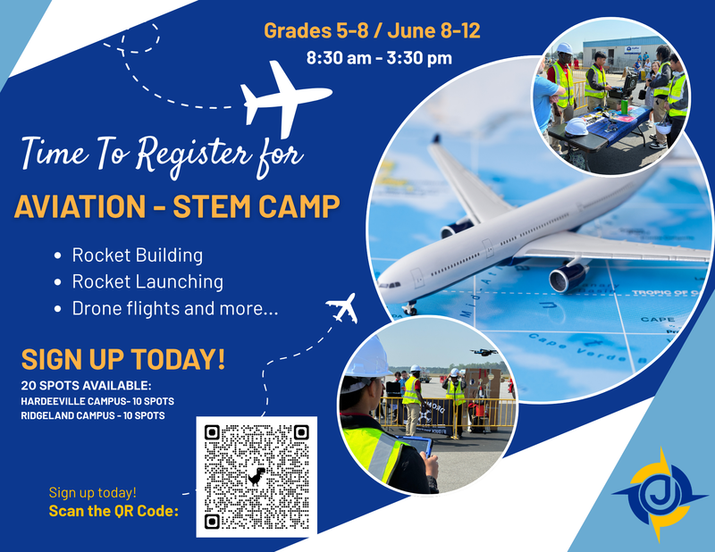 🚀✈️ Time to Register for Aviation STEM Camp! ✈️🚀 Featured Photo