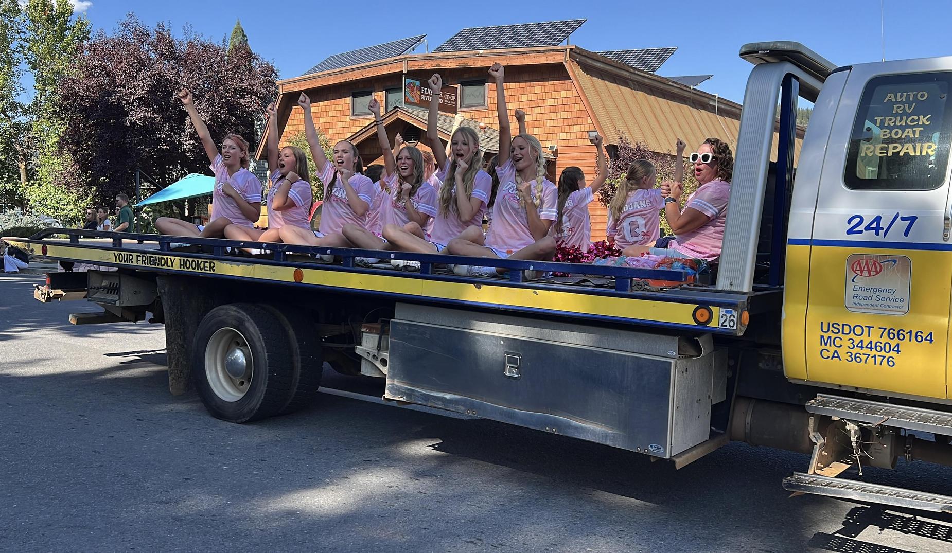 QHS Cheer float