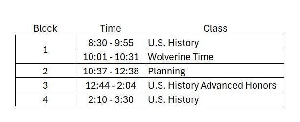Schedule