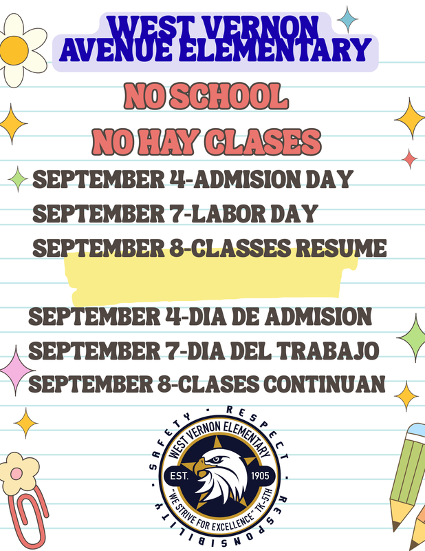 NO SCHOOL/NO HAY CLASES