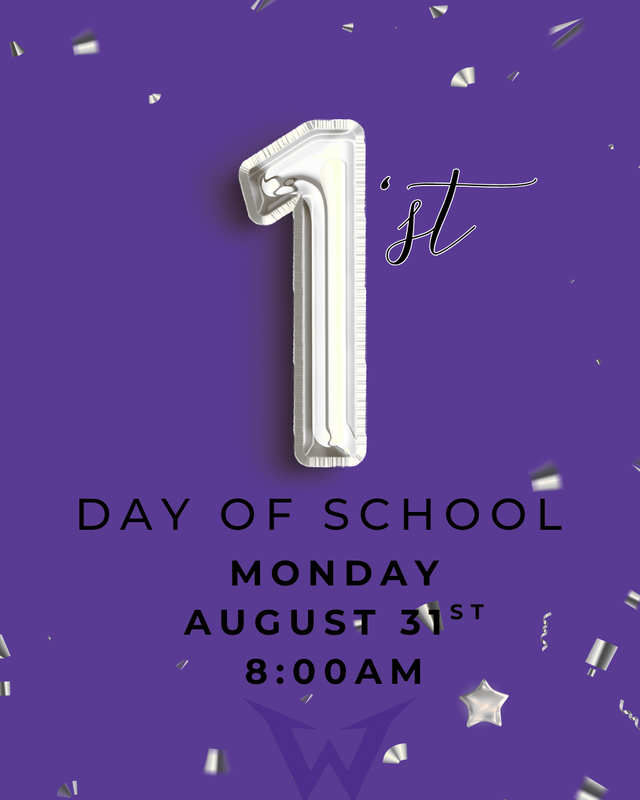 1st Day of school 8/31/2026