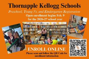 Open enrollment information postcard.