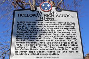 Historical marker for Holloway High