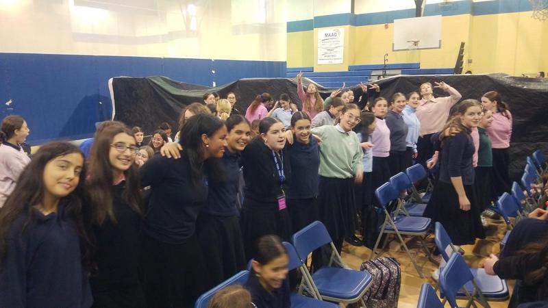 Middle School Girls enjoying the music