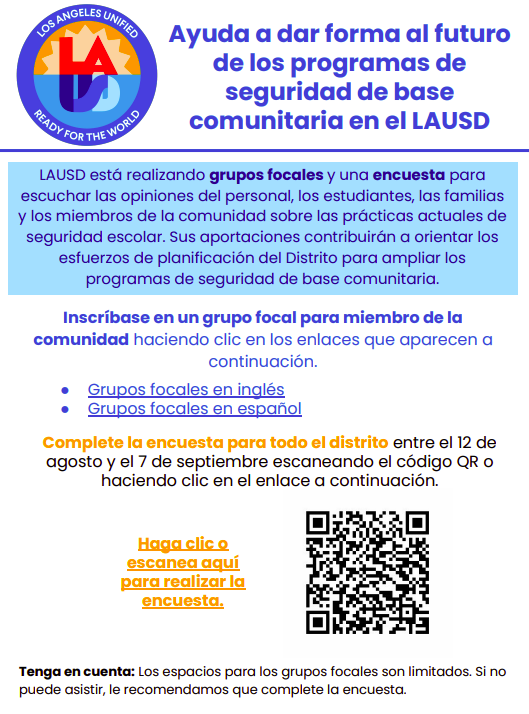 Encuesta de grupo focal para miembros de la comunidad Featured Photo