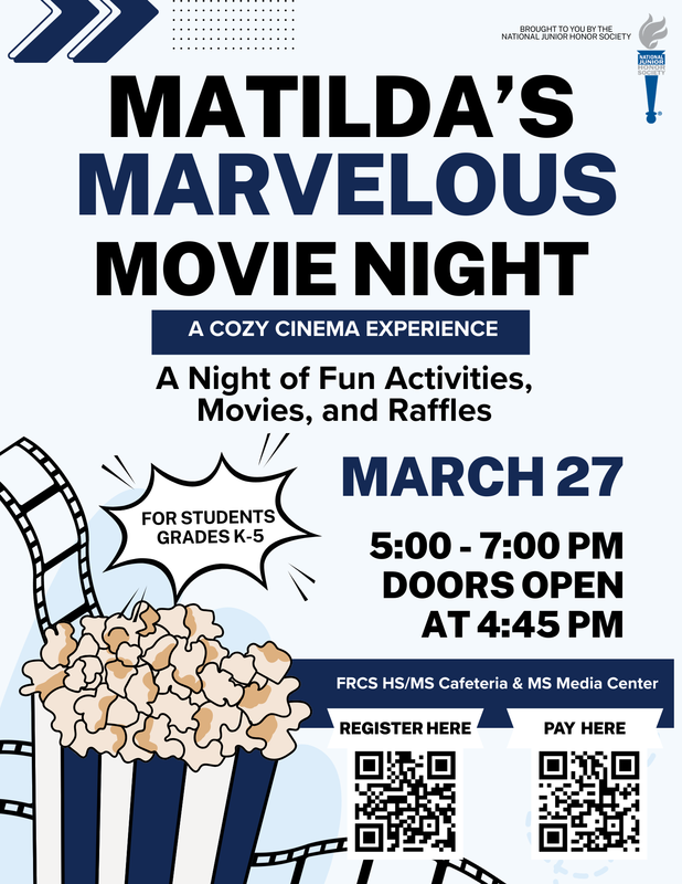 NJHS Movie & Activity Night – March 27 🎬 "Matilda's Marvelous Movie Night" Featured Photo