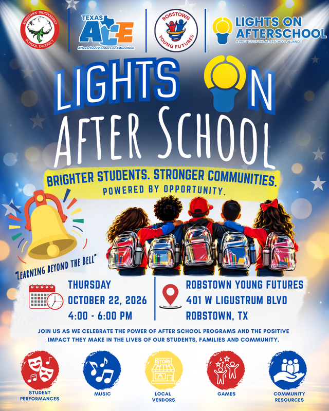 Robstown ISD ACE to Celebrate Lights On Afterschool October 22 Featured Photo