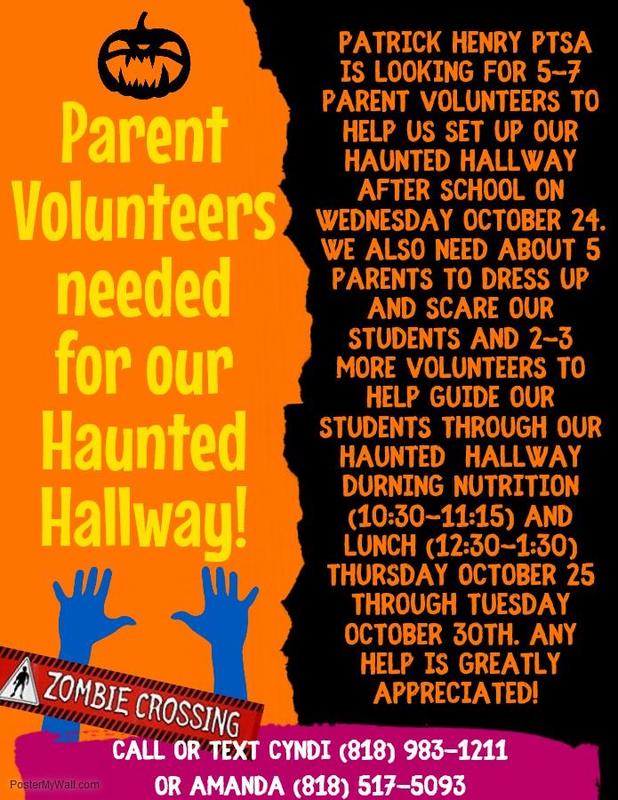 Haunted Hallway Volunteers Needed! Featured Photo