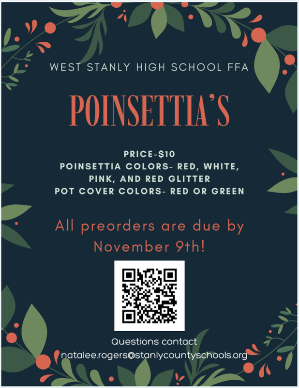WSHS FFA Poinsettia Sale flyer