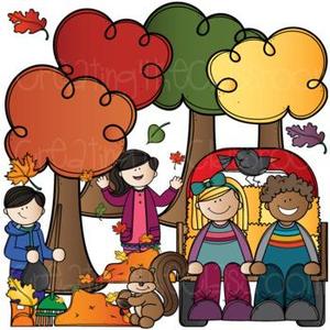 fall clip are with cartoon students