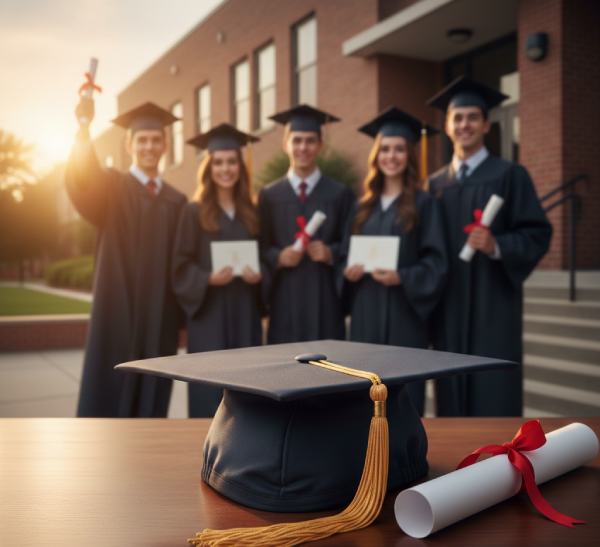 Picture of students who just graduated