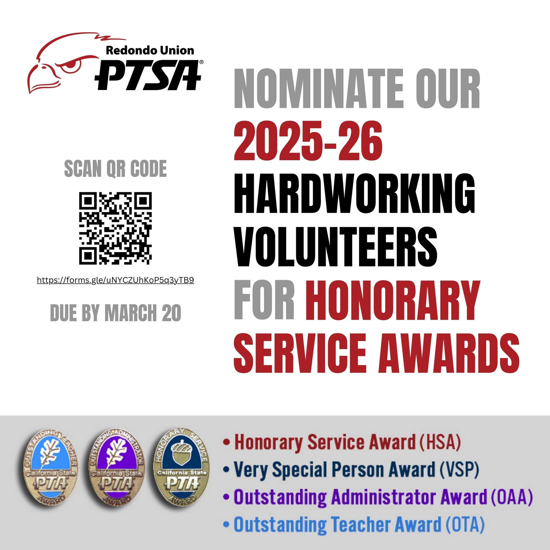 Nominate a hard working Volunteer