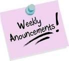 Weekly Announcements